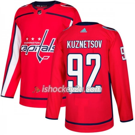 Mænd NHL Washington Capitals Trøje Evgeny Kuznetsov 92 Adidas 2017-2018 Rød Authentic